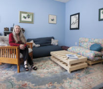 futons Shyaam Akasha in her shop. Photo by Nicholas Demille