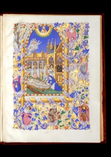 A page in a Medieval Book of Hours. Photo courtesy of the Lilly Library