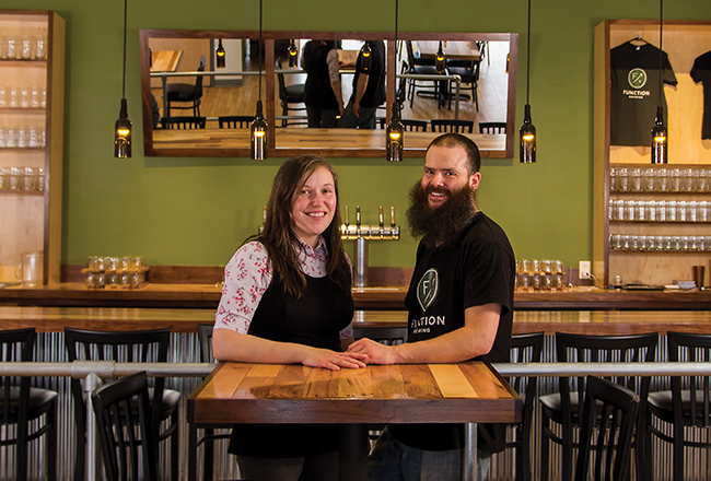 Arlyn and Steve Llewellyn of Function Brewing. Photo by Darryl Smith