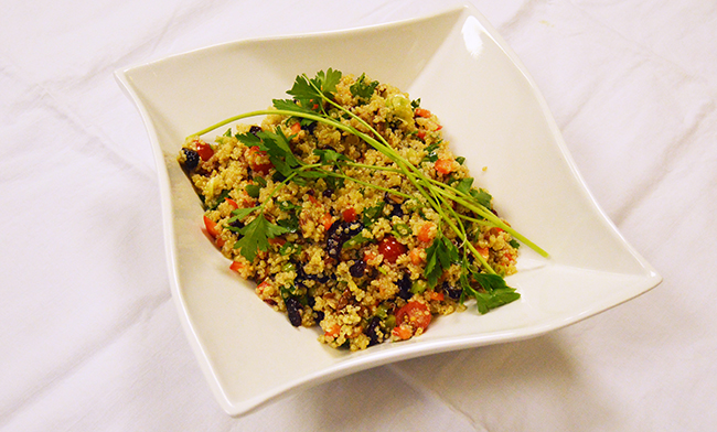 The completed quinoa salad. Photo by Erin Stephenson