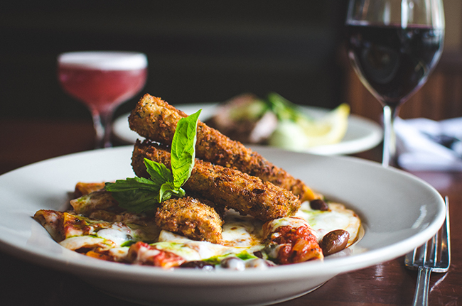 Eggplant parmigiana. Photo by Aubrey Dunnuck