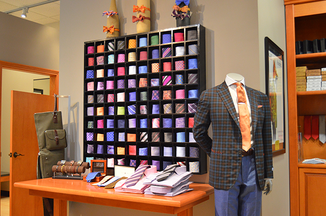 The selection of ties at Andrew Davis. Photo by Erin Stephenson