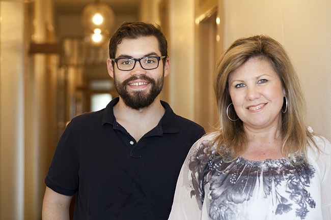 Nick Philbeck, Community Justice & Mediation Center (CJAM) senior mediator and restorative justice case manager, and Susan Burton, executive director of CJAM. Photo by Shannon Zahnle