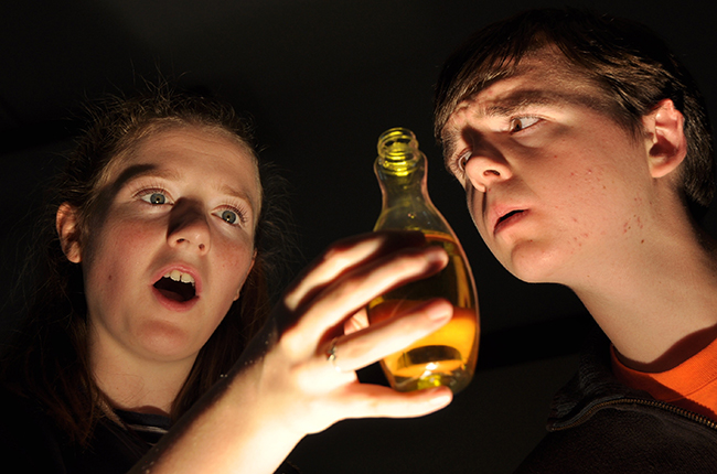 Lola Kennedy and Connor Starks perform a scene from Peabody, the Science Fair Affair. Courtesy photo