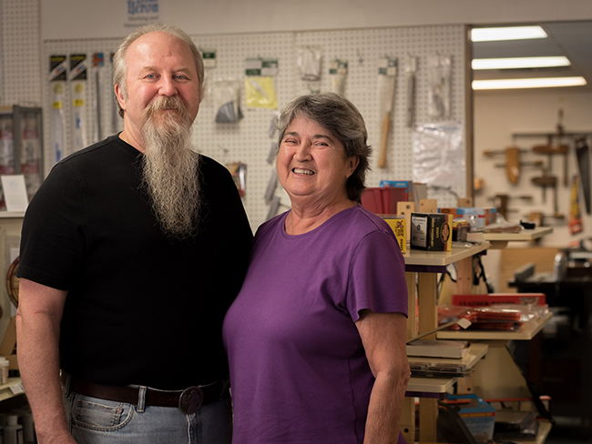 Blue Heron owners Michael and Shelia Evans. Photo by John Bailey 