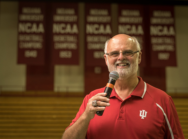 The “Voice of Assembly Hall,” announcer Chuck Crabb. Photo by John Bailey 