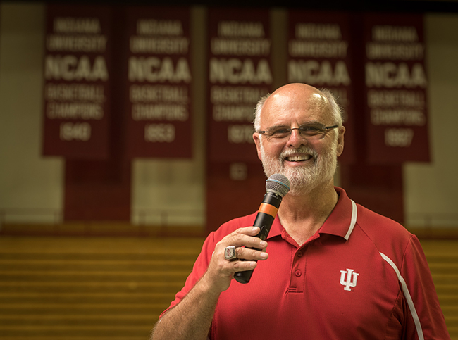 The “Voice of Assembly Hall,” announcer Chuck Crabb. Photo by John Bailey