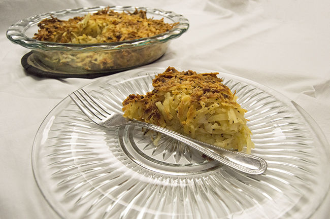 The finished Potato Kugel, ready to eat. Photo by Erin Stephenson