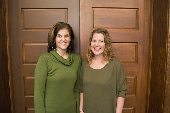 Tammy Baynes (left) and Jill Stowers of Positive Link. Photo by Erin Stephenson
