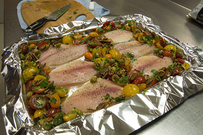 The pan prepped and ready to go into the oven. Photo by Erin Stephenson