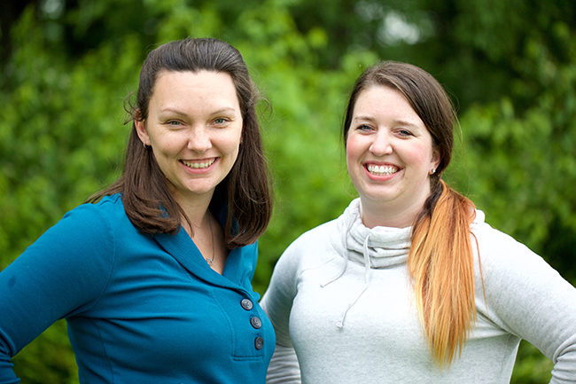 (l-r) Rebecca Warren and Lanie Hines. Photo by Jim Krause