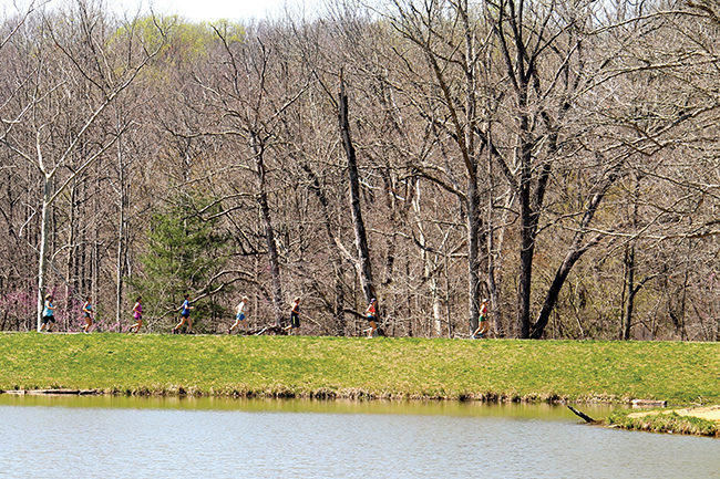 The Indiana Female Fellraisers hitting the trails. Photo by Christine Buehler