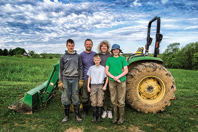 (l-r) The Howard family: Ethan, Larry, Grant, Tina, and Elena. Photo by Darryl Smith