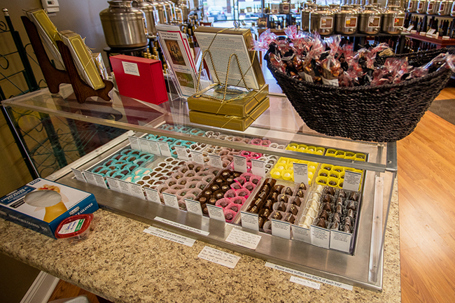 Peacetree Mountain truffles are made on-site. Photo by James Kellar