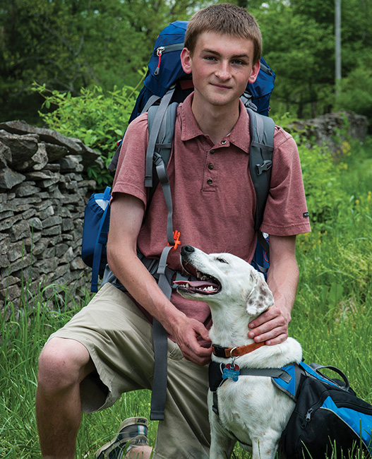 Morgan Scherer and his dog, Niko, in 2013. Photo by Adam Kent-Isaac