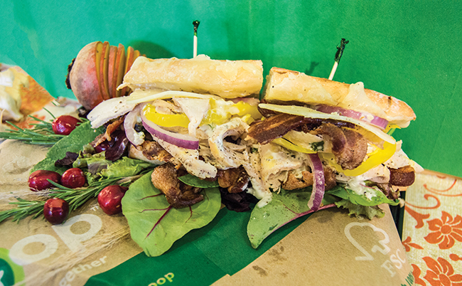 A build-your-own sandwich from Bloomingfoods. Photo by Erin Stephenson