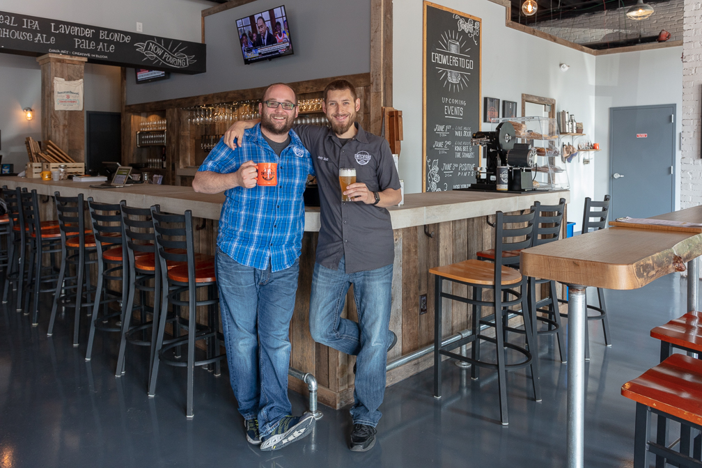 (l-r) Switchyard Brewing owners Kurtis Cummings and Jeff Hall. Photos by James Kellar