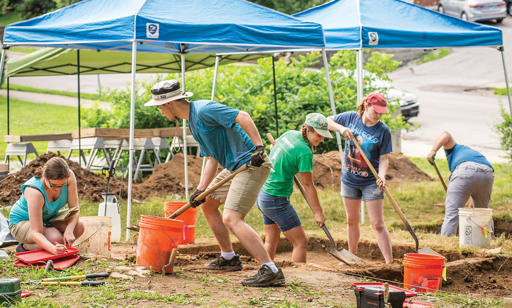 The dig at the Wylie House Museum. Photos by Rodney Margison