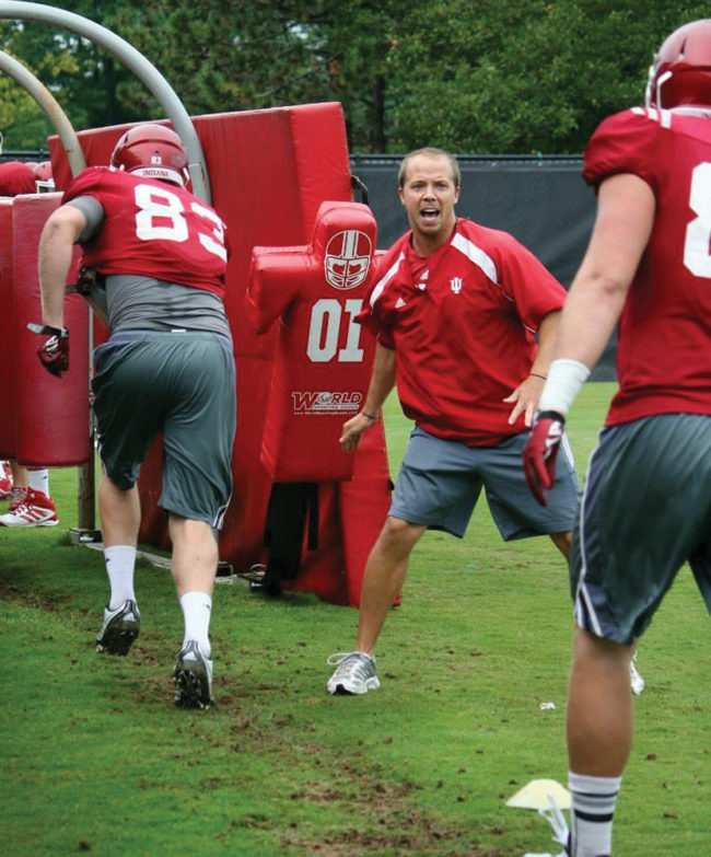 Carter Whitson coaching at IU. Courtesy photo