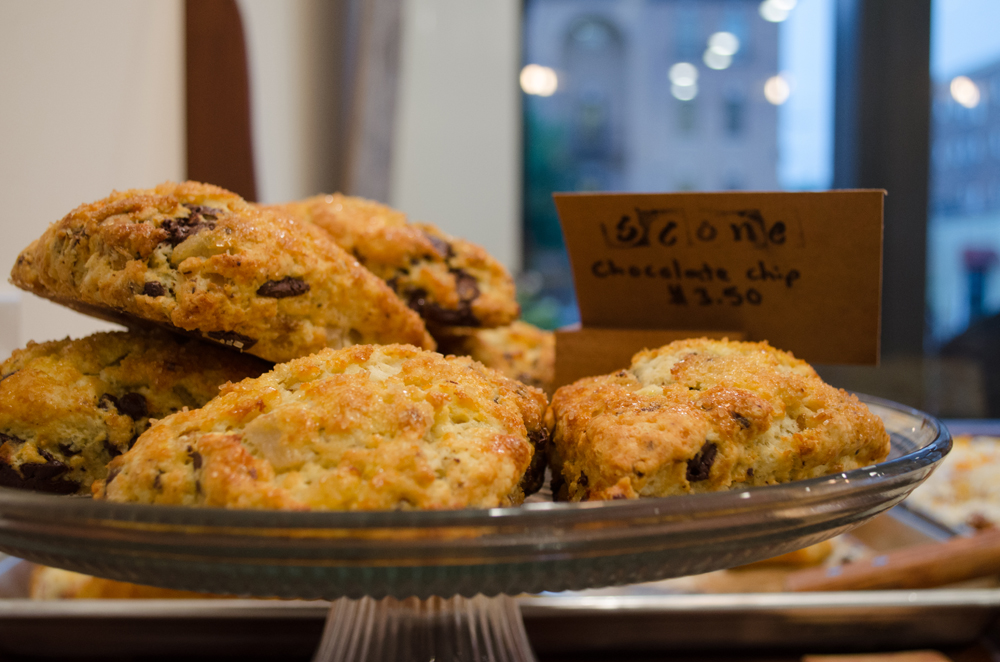 Chocolate chip scones.