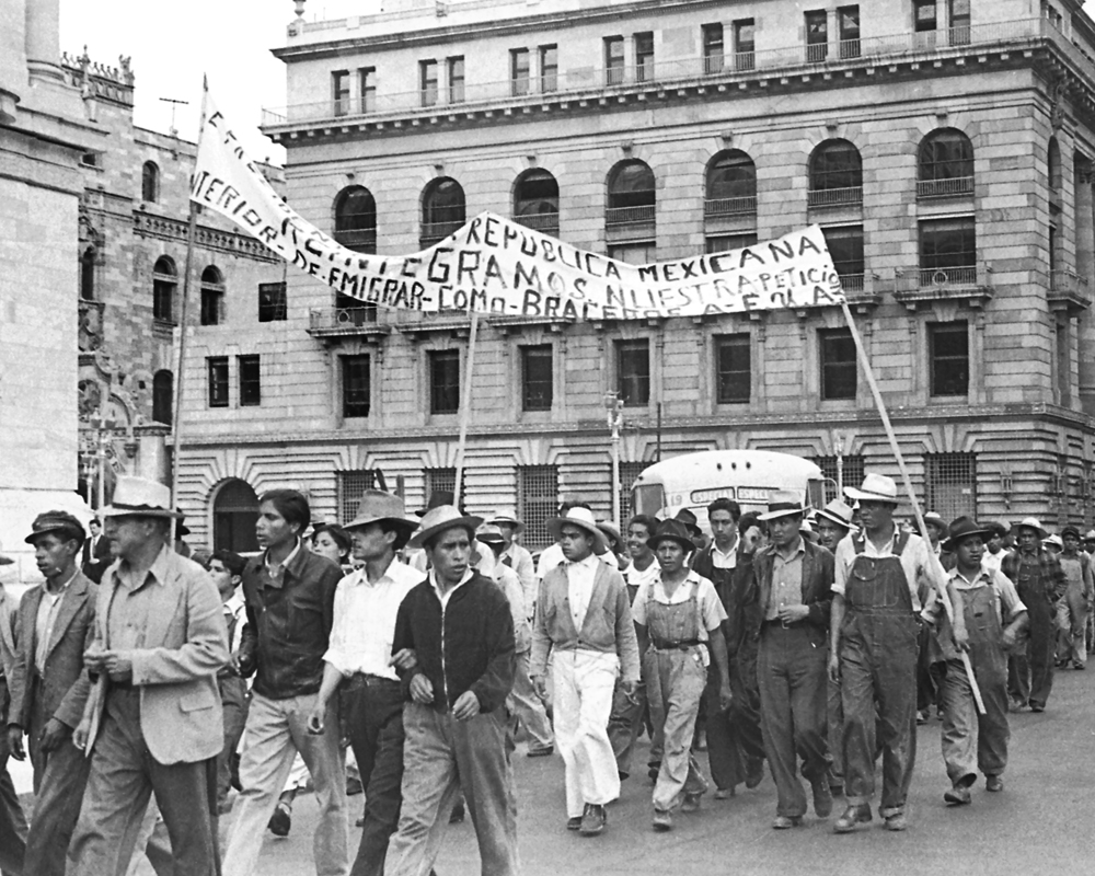 Workers in Mexico City protest being denied a contract to work in the U.S. due to the tremendous demand to participate. Courtesy photos