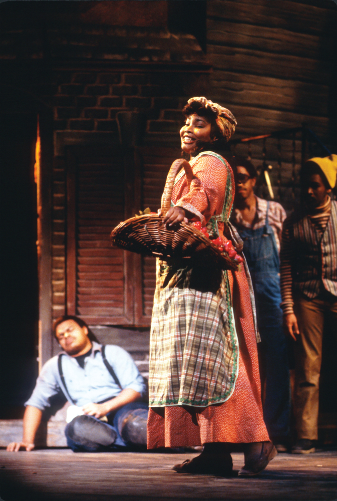 Birdena Oakley as Strawberry Woman in a 1982 Michigan Opera Theatre production of Porgy and Bess. Photo courtesy of Michigan Opera Theatre