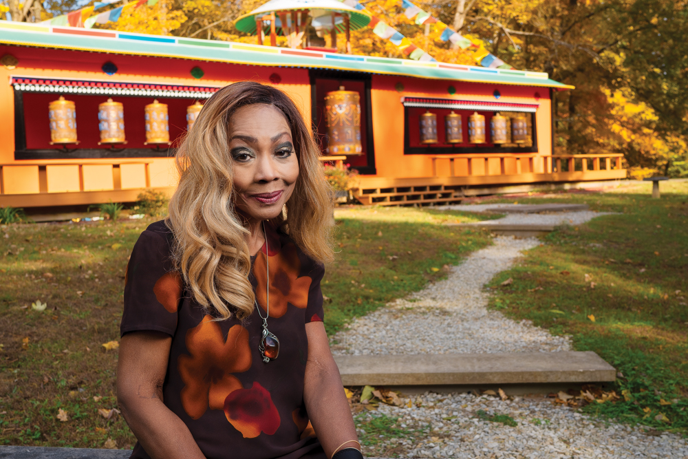 Birdena Oakley-Carlisle at the Tibetan Mongolian Buddhist Cultural Center. Photo by Martin Boling