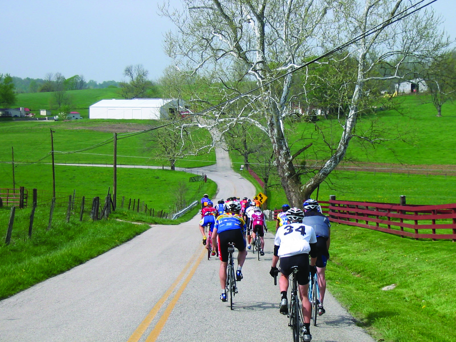 Gentle hills and farmland just outside Bloomington. Photo by Mike Feske