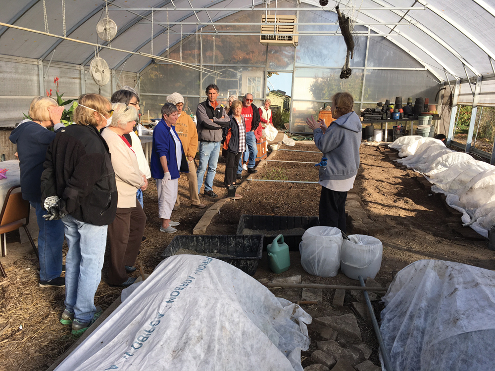 Master Gardener Charlotte Griffin speaks to a class at Hilltop Garden and Nature Center at Indiana University. Courtesy photo