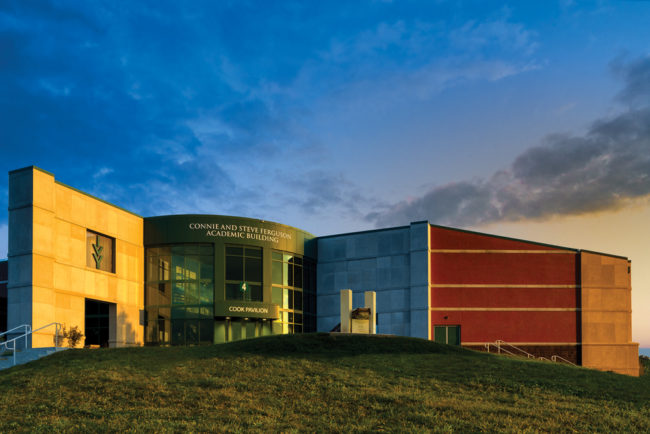 The Connie and Steve Ferguson Academic Building at Ivy Tech Community College—Bloomington. Photo by Martin Boling