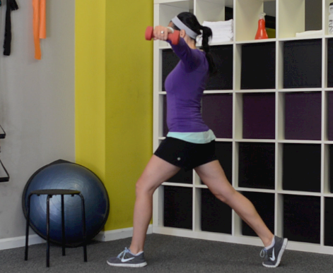 Weekly Exercise: Split Squat with a Lateral Shoulder Raise