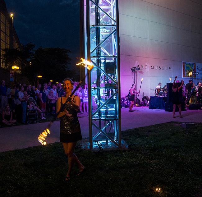 IU Art Museum ‘Light Totem’ Re-Lit During Solstice Event