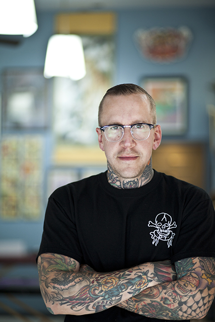 Colin McClain, Time and Tide Tattoo founder. Photo by Shannon Zahnle