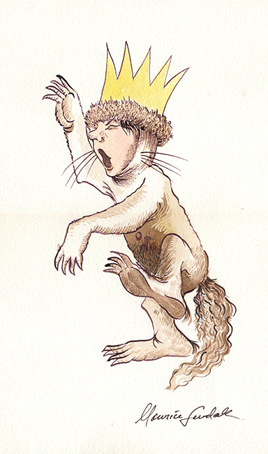 Illustrations such as this one from Where the Wild Things Are will be on display at Monroe County Public Library when it hosts the “Maurice Sendak Memorial Exhibition.” Courtesy image