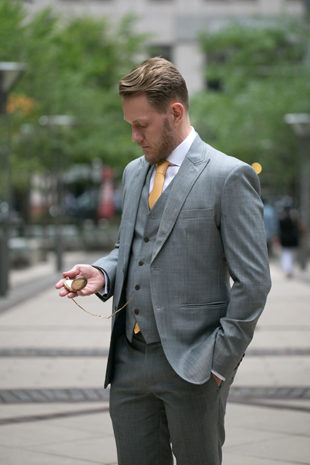 Men’s custom-made suits from Alabaster & Chess of New York City are available at The Tailored Fit. Photo by Magnanimous Pictures