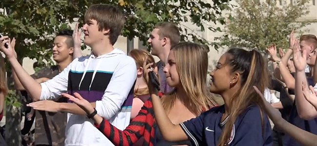 IU Flash Mob: Keep Your Head Up! (Video)