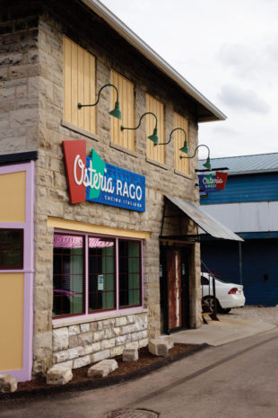 The exterior of Osteria Rago.