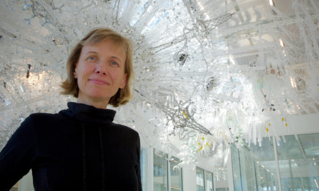 Katy Börner: Co-Creator of Dazzling ‘Sentient Sculpture’ in IU Luddy Hall