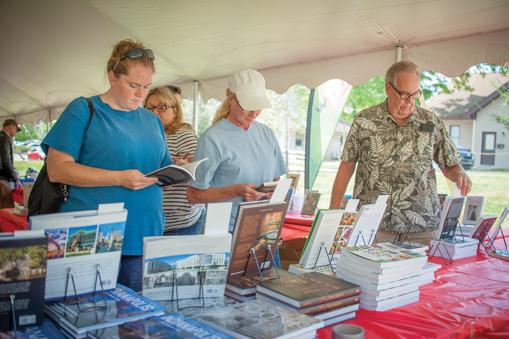 Visitors had plenty of books to peruse at the 2017 Quarry Festival of Books. Photo by Rodney Margison