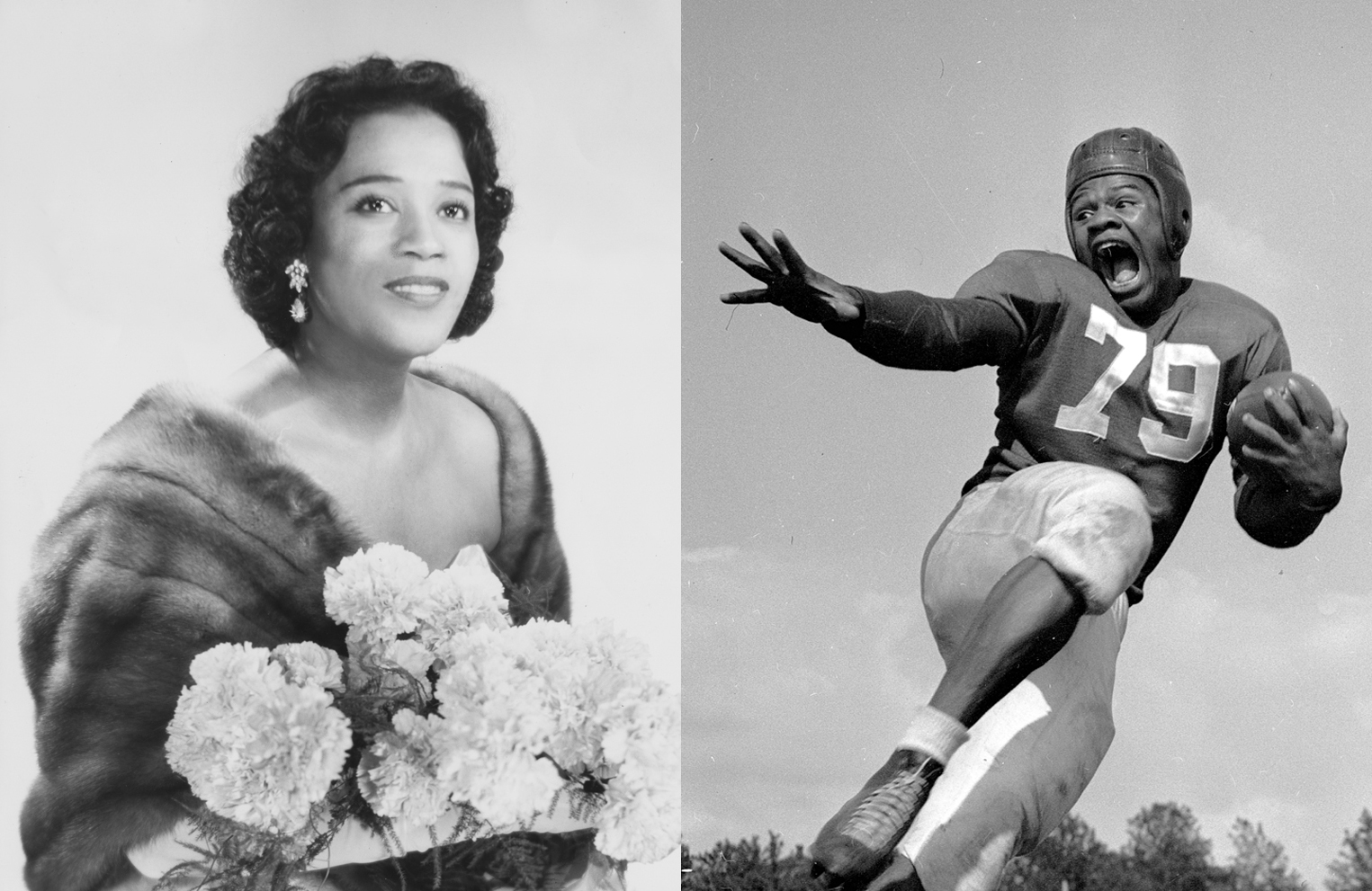 (l-r) Camilla Williams and George Taliaferro. Photos courtesy of Indiana University Archives