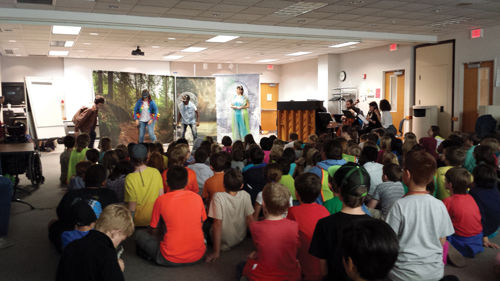 An ROK performance of <i>Firebringers</i> by Chappell Kingsland for The Project School at the Monroe County Public Library in 2014. Courtesy photo