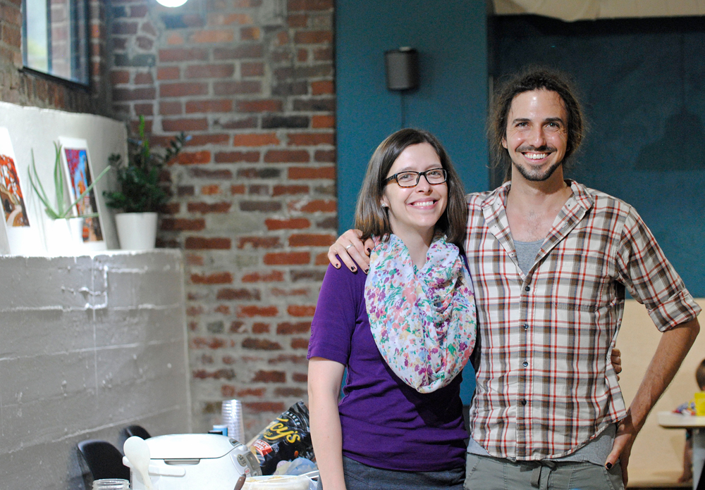 Kirstin Milks and Frank Brown Cloud founded the vegan group, BloomingVeg, five years ago. Photos by Nicole McPheeters