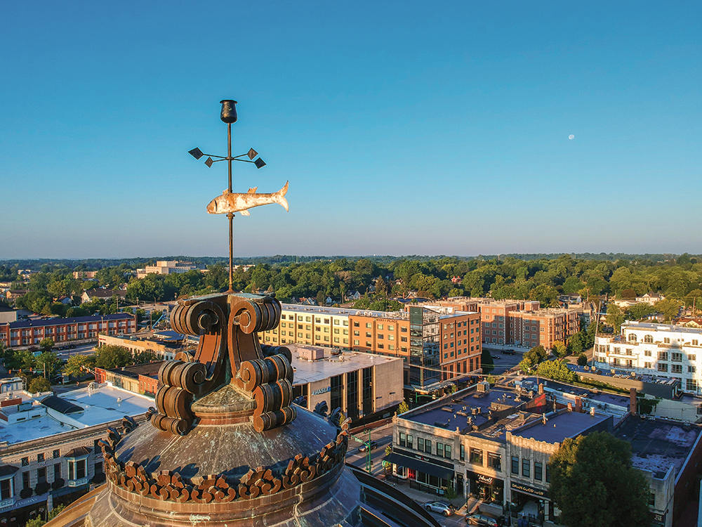 Bloomington as seen from a drone. Photo by Rodney Margison