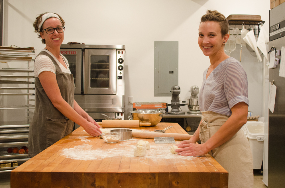 Kassie Jensen and Amanda Armstrong, owners of Two Sticks Bakery. Photos by Mike Waddell