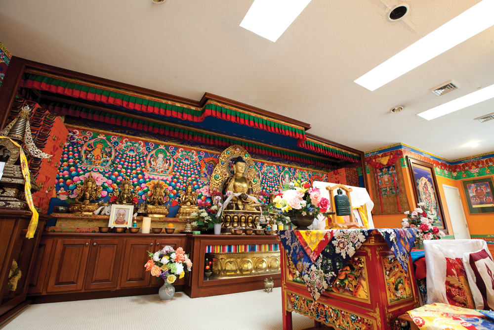Inside the Kumbum Chamtse Ling Temple. Photo by Nicholas Demille