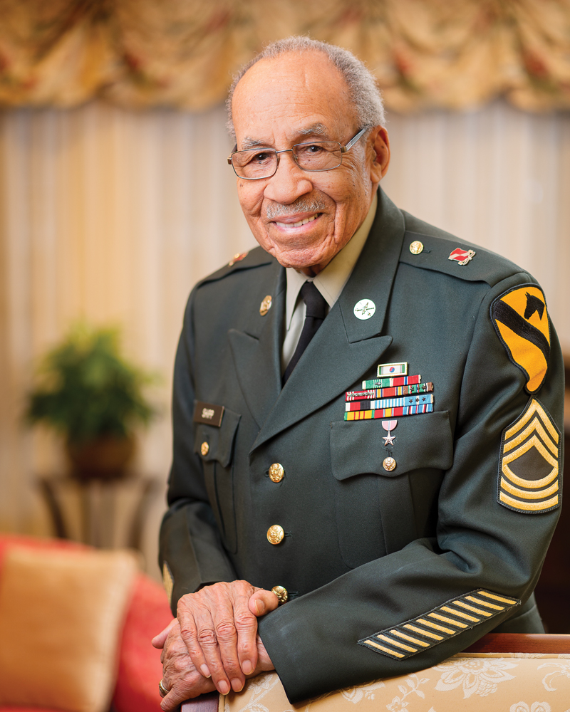 Gene Shipp in his Army uniform. It still fits perfectly. Photos by Martin Boling