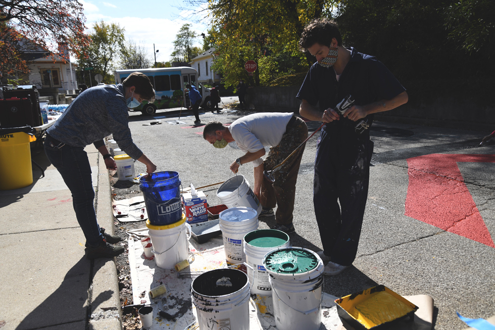 Black Lives Matter Mural Painted Outside Banneker Community Center (PHOTO GALLERY)